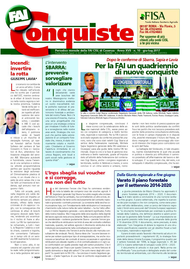 FAI Conquiste Giugno/ Luglio ( Clicca sulla foto per scaricare/stampare il giornale )