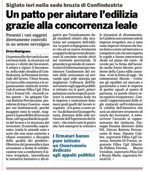 FILLEA CGIL - FILCA CISL - FENEAL UIL - Confindustria - Cassa Edile - 16 Settembre
